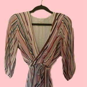 Francesca's Collection Harper Heritage Multicolor Wrap Top